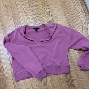 Pink/purple cropped long sleeve not worn